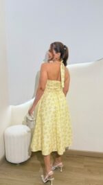 VESTIDO FLORAL MIEL - Imagen 3