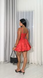 VESTIDO ROJO CORSET - Imagen 3